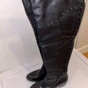 Vince Camino Black Studded Over-the-Knee Boots